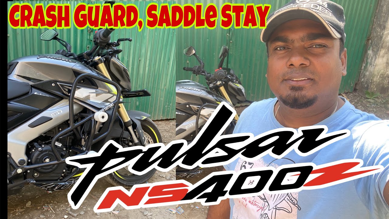 PULSAR NS 400z MODIFICATION II CRASH GUARD II SADDLE STAY || 