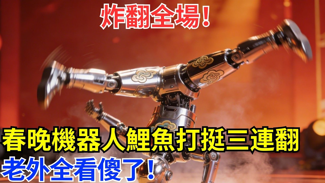 看跪了！這是機器人？春晚舞臺上演 「鯉魚打挺三連翻」，中國智造贏麻了#基建 #科技 #科普 #奇跡 #世界奇跡 #基建狂魔
