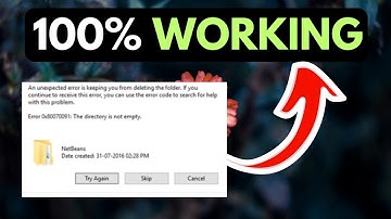 The Directory is Not Empty Error 0x80070091 in Windows 11 FIXED