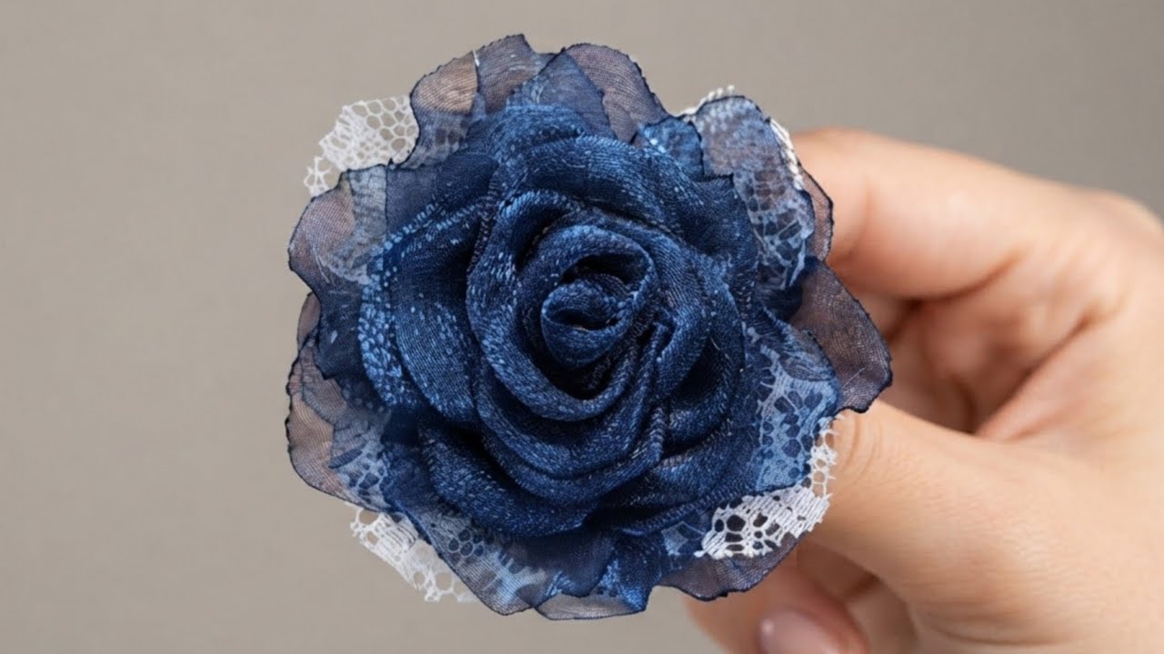 How to Making Rose Flower Shark Hair Clips For beginners / Stunning Flower Rose Women Clips