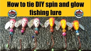How to tie Teton tackle spin & glow fishing lure Underwater footage w/  results! #kokanee #trout #diy 