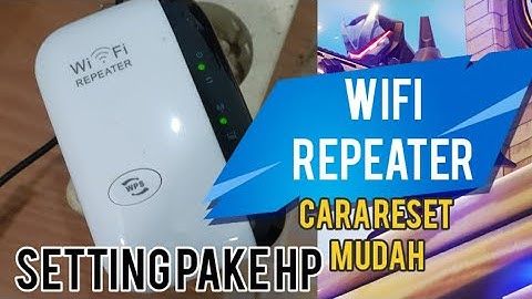 Cara Reset WIFI REPEATER sangat mudah
