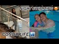 CONDO LIFE 🏙 Nag Night Swimming kame!! ANG SAYA! 😍 | Grae and Chloe