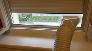 Klimmaanlage Schlauch - Komfortabel mit Fenster nutzen, Fensterabdichtung aus solidem Plexiglas