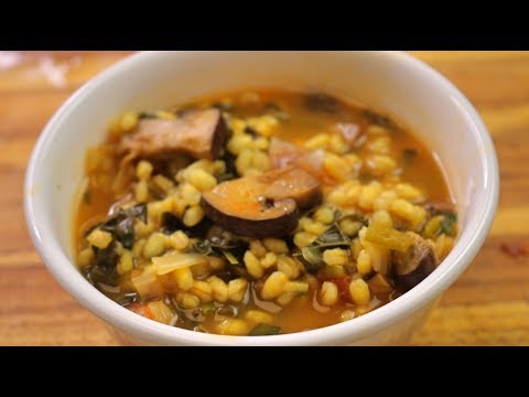 Barley Soup Recipe - how to cook barley - healthy soup - plant-based diet