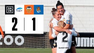 Valencia CF Femenino vs Real Sociedad (2-1) | Resumen y goles | Highlights Liga F