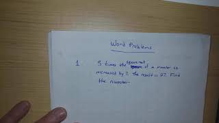 Grade 9 Word Problem Review II