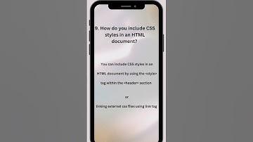 How do you include CSS styles in an HTML document?  | html interview questions #html5  #interview