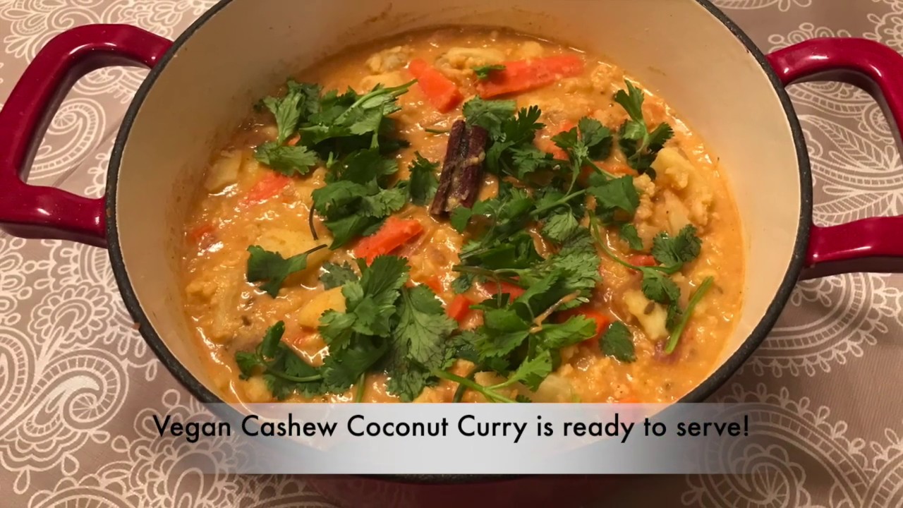 Vegan Cashew Coconut Curry | Gayathiri