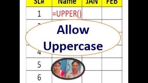 allow uppercase entries only in excel |#shorts
