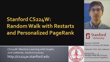 Stanford CS224W: Machine Learning with Graphs | 2021 | Lecture 4.3 - Random Walk with Restarts