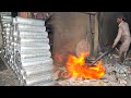 Amazing aluminum recycling process and tour of a bars making factory  factory process