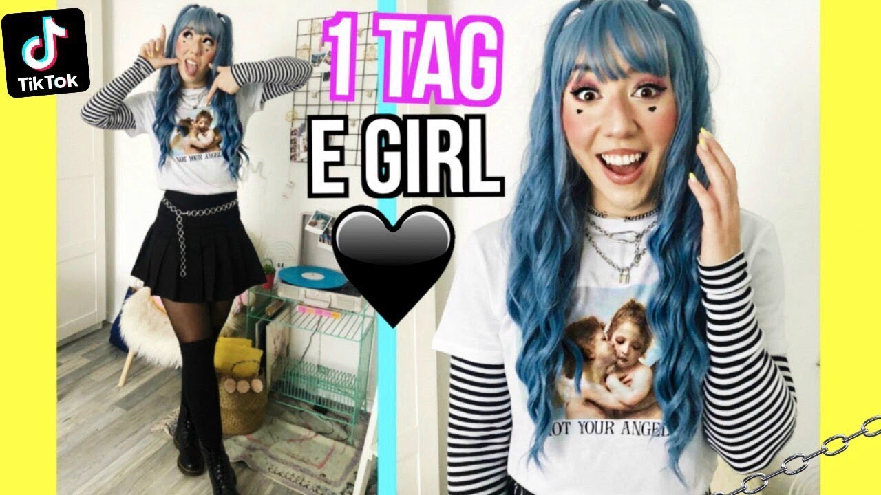 Ich Werde Zum E Girl Fur 1 Challenge Leben Tiktok Shopping Schminken Outfits Essen Youtube