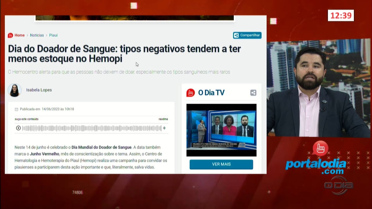 Notícias do Portal O Dia no programa Rota do Dia 14 06 2023