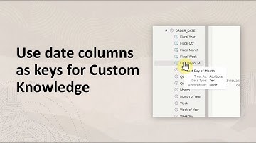 Use date columns as keys for Custom Knowledge