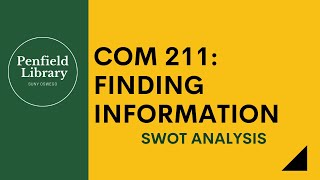 COM211 SWOT Analysis
