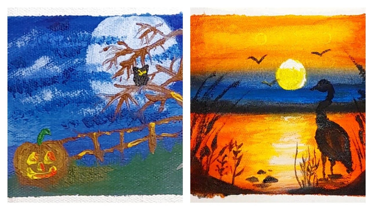 Spooky Abstract Acrylic Painting Tutorial:Halloween Costume Canvas Art Special #Halloweenart #spooky