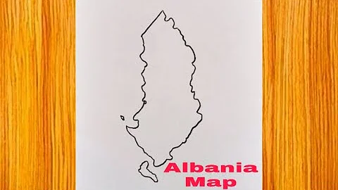 How To Draw map of Albania Step by step