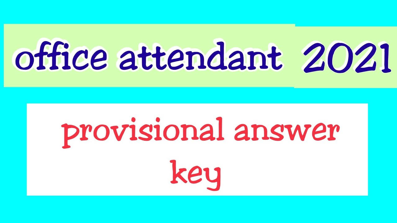 officer attender provisional answer key
