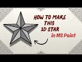 MS Paint Series#1/How to make 3D Star💫/AAA DIYland/create your own design🤩/simplest and easiest tips