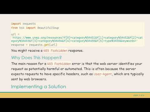 Troubleshooting 403 Forbidden Errors and Decoding Issues in Python Web Scraping