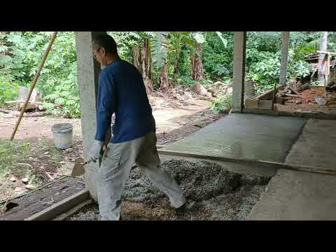 #viralvideo pouring concrete activity.... flooring of my steel fabrication