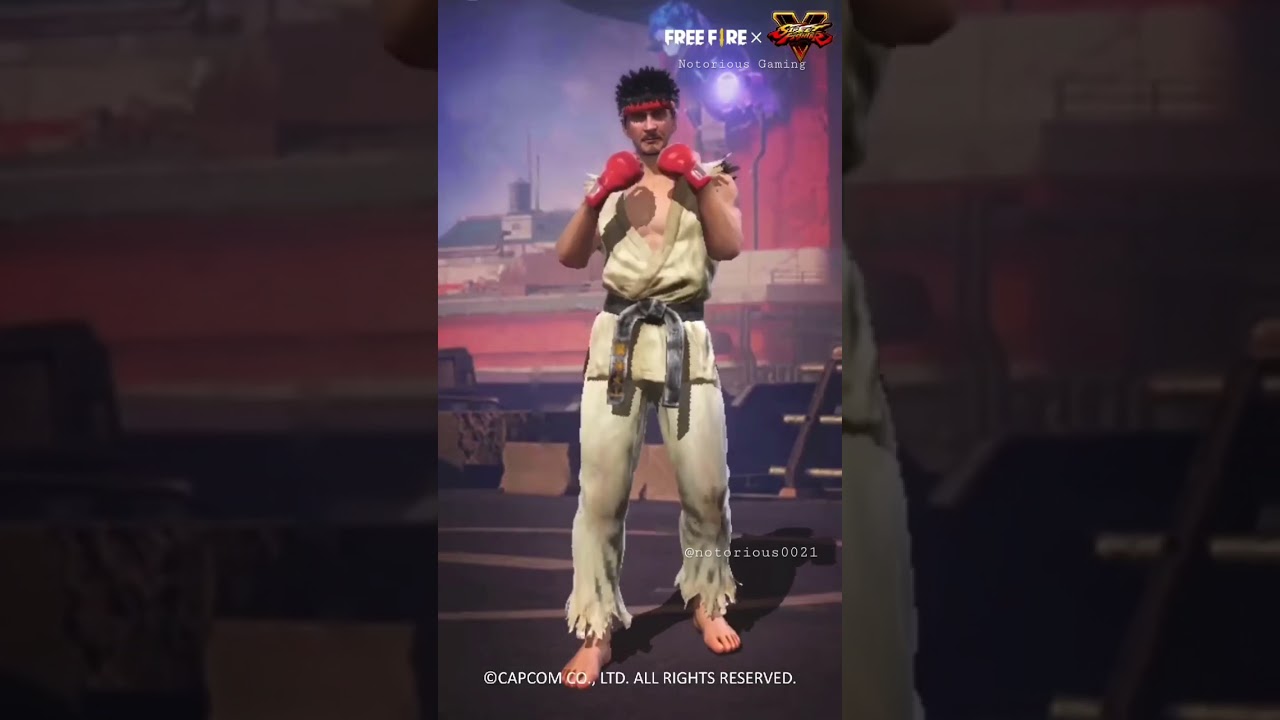 Freefire Street Fighter 5 Bundle 😍 - Ryu comes to freefire