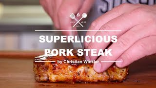 Superlicious Grilled Pork Steak glazed with Honey & Sriracha - COOK WITH ME.AT