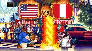 World Heroes Perfect - Lord Arrogant (USA) VS (PER) cobrapro15 [whp] [Fightcade] ワールドヒーローズ パーフェクト