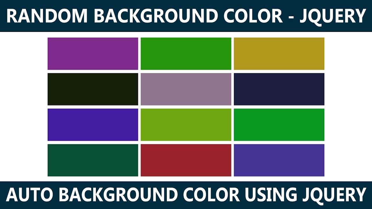 Random Background Color of Multi Div Using jQuery - Javascript - YouTube