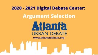 Digital Debate Center: Argument Selection