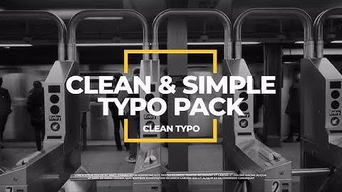 Clean Typography v.2 Premiere Pro Templates