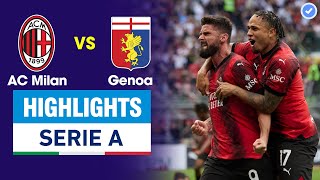 Highlights AC Milan vs Genoa | Đại tiệc tấn công - Rượt đuổi 6 bàn hấp dẫn đến phút cuối cùng