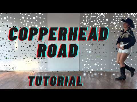 BEGINNER LINE DANCE - COPPERHEAD ROAD - TUTORIAL!