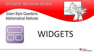 Widgets and the Public Library - solving exam style questions | Mathematical Methods | TI-Nspire CAS