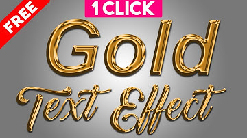 3D Metallic Gold Text Effects 1 Click Photoshop Action Free Download