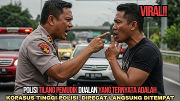 POLISI TILANG PEMUDIK DIJALAN YANG TERNYATA ADALAH KOPASUS TINGGI POLISI, DIPECAT LANGSUNG DITEMPAT