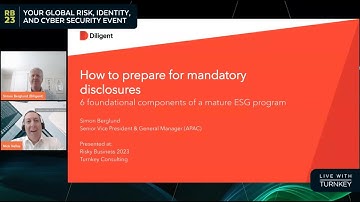 How to Prepare for Mandatory Disclosures - ESG Programmes | Turnkey Virtual Event Risky Business 23