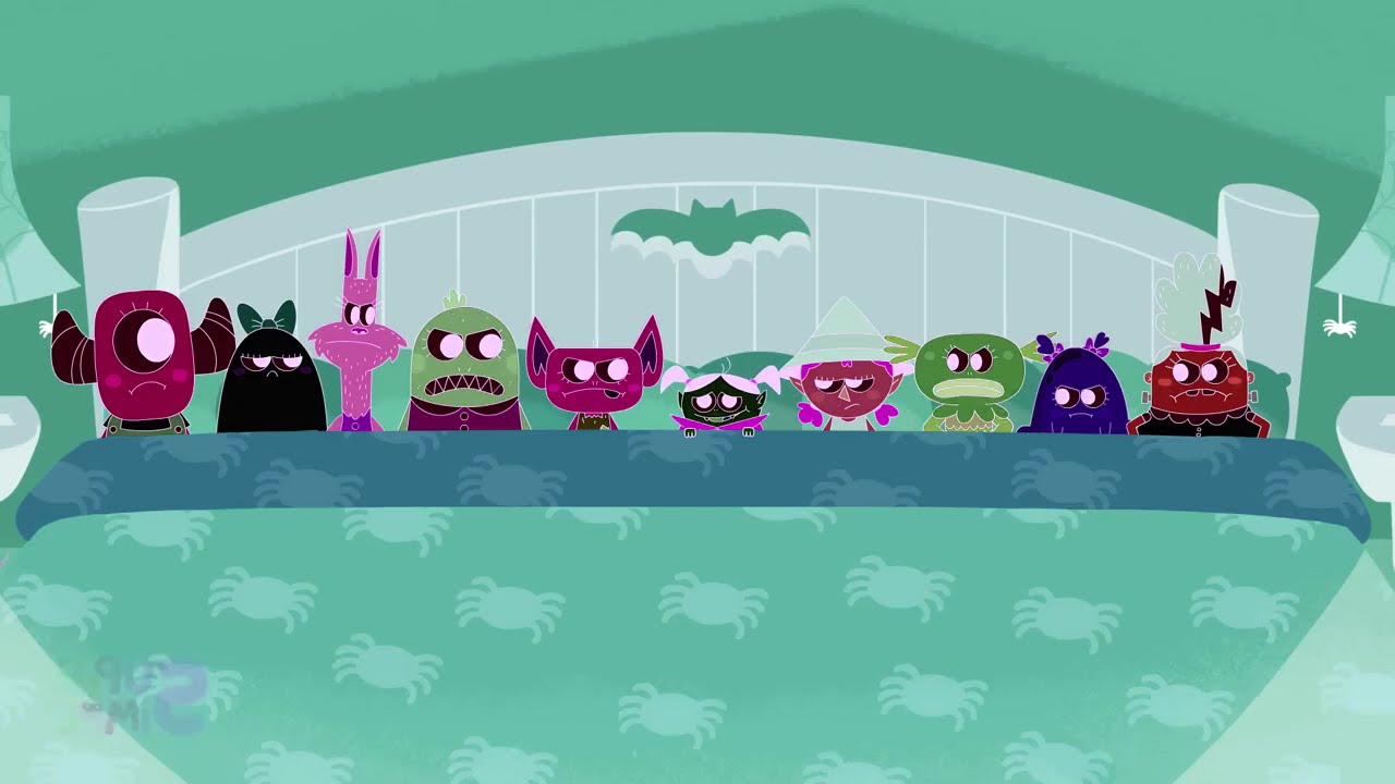 Super Simple Songs No More Scary Monsters Jumping On The Bed Intro Logo Sponsored Klasky Csupo 2001