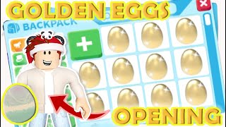 OPENING GOLDEN EGGS In Adopt Me Cant believe which diamond pets I got