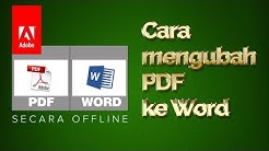 Cara merubah pdf ke word dengan mudah - Durasi: 5.50. 