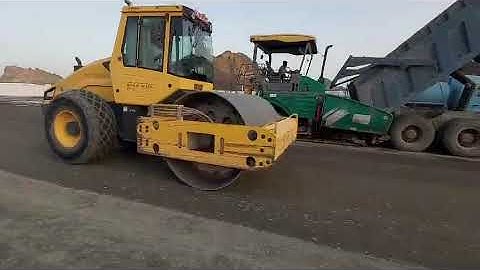 AGGREGATE BASE COURSE (ABC) LAYING WITH VOGLEE PAVER MACHINE)