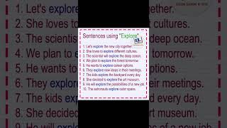 "Explore" meaning with example sentences | Learn English #englishtutorial #english #shortfeed