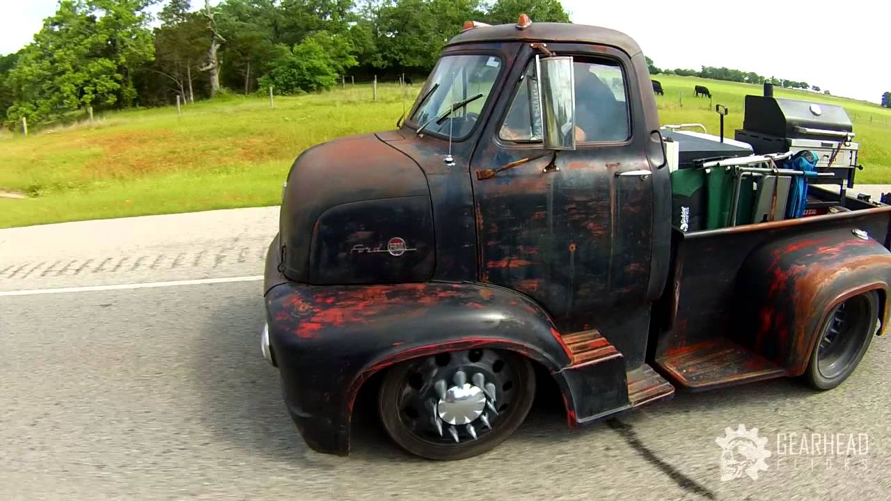 1955 Ford COE Ratrod - YouTube.