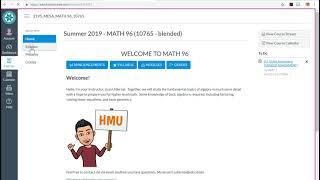 Math 96: Navigation through Canvas