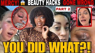 BEAUTY HACKS GONE WRONG! Lash Lift, Eyelash Extensions & Dermaplaning Fails | TikTok REACTION 