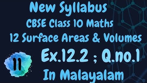 Exercise 12.2 Q.no.1 Cbse Class 10 Maths Chapter 12 New Syllabus In Malayalam