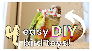 4 EASY DIY BIRD TOYS!