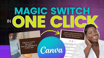 How to Use Canva Magic Switch: Canva Tutorial for Beginners 2023 @CareyDigital