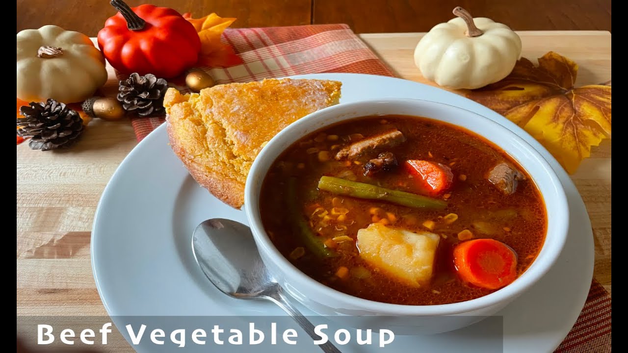 Homemade Beef Vegetable Soup YouTube